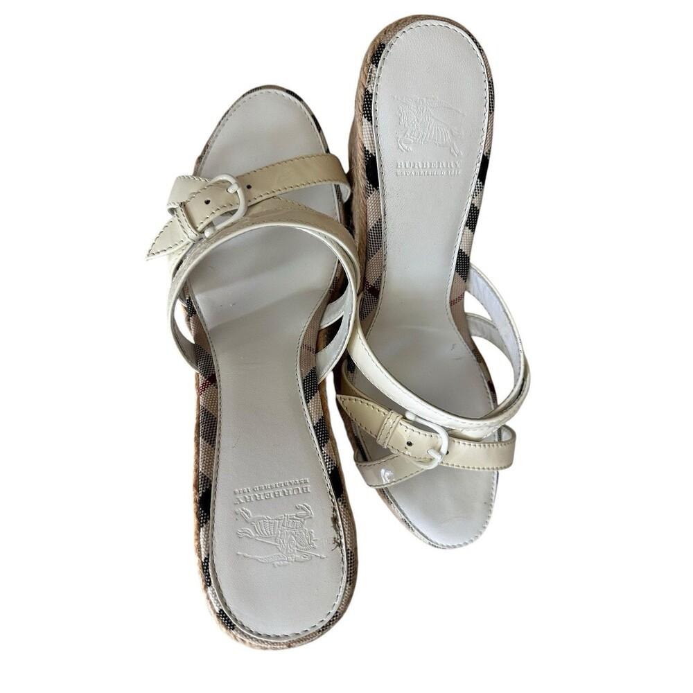 Burberry Women's Espadrille Wedge Sandals 39 - Picture 7 of 8